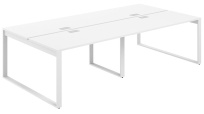 Стол-бенч с лючком Allegro / 3200×1638×750 / Профиль О-образный: 70×20 Белый / Столешница: Белый / AG.149.WH.L.72.WH Стол-бенч с лючком Allegro / 3200×1638×750 / Профиль О-образный: 70×20 Белый / Столешница: Белый / AG.149.WH.L.72.WH