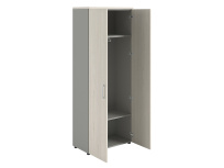 Шкаф NW 2080L гардеробный закрытый белое дерево/серый Шкаф NW 2080L гардеробный закрытый белое дерево/серый
