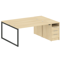 Metal System Quattro Р. ст. с тумбой на О-образном м/к 40БО.РС-СТП-2.4 Акация/Антрацит металл 2012*1475*750 Metal System Quattro Р. ст. с тумбой на О-образном м/к 40БО.РС-СТП-2.4 Акация/Антрацит металл 2012*1475*750