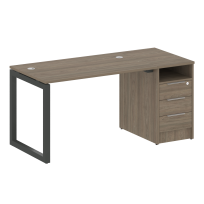 Metal System Quattro Р. ст. с тумбой на О-образном м/к 50БО.РС-СТП-1.2 Акация/Антрацит металл 1612*720*750 Metal System Quattro Р. ст. с тумбой на О-образном м/к 50БО.РС-СТП-1.2 Акация/Антрацит металл 1612*720*750