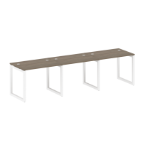 Metal System Quattro Р. ст. на 3 раб. места на О-образном м/к 50БО.СМ-3.1 Акация/Антрацит металл 3000*720*750 Metal System Quattro Р. ст. на 3 раб. места на О-образном м/к 50БО.СМ-3.1 Акация/Антрацит металл 3000*720*750
