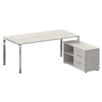 Metal System Direct Стол руководителя с тумбой правый БГ.СРТ-5.9 (R) Акация/Нерж. сталь 1900*1720*750 Metal System Direct Стол руководителя с тумбой правый БГ.СРТ-5.9 (R) Акация/Нерж. сталь 1900*1720*750