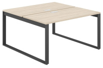 Стол-бенч с лючком Allegro / 1200×1438×750 / Профиль О-образный: 70×20 Антрацит / Столешница: Белый / AG.134.WH.L.72.AN Стол-бенч с лючком Allegro / 1200×1438×750 / Профиль О-образный: 70×20 Антрацит / Столешница: Белый / AG.134.WH.L.72.AN