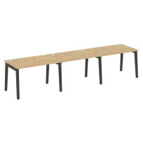 Onix Wood Рабочая станция OW.RS-3.2.8 Белый бриллиант/Дуб светлый/Белый металл 3540*800*750