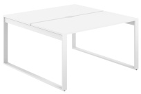 Стол-бенч с вырезом Allegro / 1400×1238×750 / Профиль О-образный: 70×20 Белый / Столешница: Белый / AG.132.WH.V.72.WH Стол-бенч с вырезом Allegro / 1400×1238×750 / Профиль О-образный: 70×20 Белый / Столешница: Белый / AG.132.WH.V.72.WH