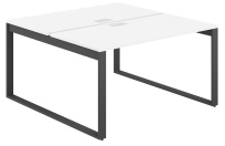 Стол-бенч с лючком Allegro / 1200×1438×750 / Профиль О-образный: 70×20 Антрацит / Столешница: Белый / AG.134.WH.L.72.AN Стол-бенч с лючком Allegro / 1200×1438×750 / Профиль О-образный: 70×20 Антрацит / Столешница: Белый / AG.134.WH.L.72.AN