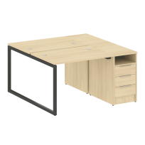 Metal System Quattro Р. ст. с тумбой на О-образном м/к 40БО.РС-СТП-2.1 Акация/Антрацит металл 1412*1475*750 Metal System Quattro Р. ст. с тумбой на О-образном м/к 40БО.РС-СТП-2.1 Акация/Антрацит металл 1412*1475*750