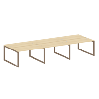 Metal System Quattro Р. ст. на 6 раб. места на О-образном м/к 50БО.СМ-6.3 Акация/Антрацит металл 4200*1475*750 Metal System Quattro Р. ст. на 6 раб. места на О-образном м/к 50БО.СМ-6.3 Акация/Антрацит металл 4200*1475*750