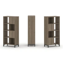 Стеллаж-перегородка двухсторонний средний четырёхъярусный Style Project SN.NSD-421 Тиквуд Светлый/Металл Белый 754×400×1615 Стеллаж-перегородка двухсторонний средний четырёхъярусный Style Project SN.NSD-421 Тиквуд Светлый/Металл Белый 754×400×1615
