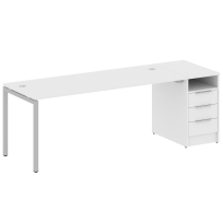 Metal System Quattro Р. ст. с тумбой на П-образном м/к 40БП.РС-СТП-1.5 Акация/Антрацит металл 2212*720*750 Metal System Quattro Р. ст. с тумбой на П-образном м/к 40БП.РС-СТП-1.5 Акация/Антрацит металл 2212*720*750