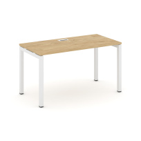 Стол офисный Style Project SN-5P.SP-004 / Дуб Табак – Металл Белый / 1580×600×750 Стол офисный Style Project SN-5P.SP-004 / Дуб Табак – Металл Белый / 1580×600×750
