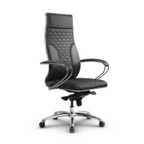 Кресло для руководителя Метта L 1c 44C/K_17838 Кожа перфорированная NewLeather – Черный Кресло для руководителя Метта L 1c 44C/K_17838 Кожа перфорированная NewLeather – Черный