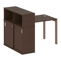 Metal System Quattro Стол офисный с шкафом-купе на П-образном м/к 50БП.РС-СШК-3.1 Т Вяз/Мокко металл 1410×1120×1098 Metal System Quattro Стол офисный с шкафом-купе на П-образном м/к 50БП.РС-СШК-3.1 Т Вяз/Мокко металл 1410×1120×1098