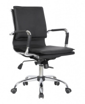 Кресло офисное College CLG-617 LXH-B BLACK  Кожа PU Черный / Крестовина хром