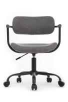 Кресло Kolin W-231 Чёрный каркас/Голубая ткань 600×600×750-830