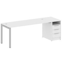Metal System Quattro Р. ст. с тумбой на П-образном м/к 50БП.РС-СТП-1.5 Акация/Антрацит металл 2212*720*750 Metal System Quattro Р. ст. с тумбой на П-образном м/к 50БП.РС-СТП-1.5 Акация/Антрацит металл 2212*720*750