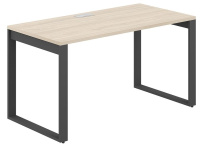 Стол офисный с лючком Allegro / 1200×800×750 / Профиль О-образный: 70×20 Антрацит / Столешница: Белый / AG.107.WH.L.72.AN Стол офисный с лючком Allegro / 1200×800×750 / Профиль О-образный: 70×20 Антрацит / Столешница: Белый / AG.107.WH.L.72.AN