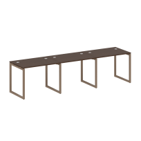 Metal System Quattro Р. ст. на 3 раб. места на О-образном м/к 40БО.СМ-3.1 Акация/Антрацит металл 3000*720*750 Metal System Quattro Р. ст. на 3 раб. места на О-образном м/к 40БО.СМ-3.1 Акация/Антрацит металл 3000*720*750