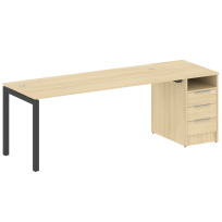 Metal System Quattro Р. ст. с тумбой на П-образном м/к 50БП.РС-СТП-1.5 Акация/Антрацит металл 2212*720*750 Metal System Quattro Р. ст. с тумбой на П-образном м/к 50БП.РС-СТП-1.5 Акация/Антрацит металл 2212*720*750