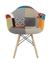 Кресло Eames DSW пэчворк черно-белое Кресло Eames DSW пэчворк черно-белое