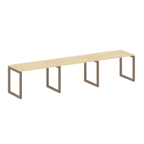 Metal System Quattro Р. ст. на 3 раб. места на О-образном м/к 50БО.СМ-3.2 Акация/Антрацит металл 3600*720*750 Metal System Quattro Р. ст. на 3 раб. места на О-образном м/к 50БО.СМ-3.2 Акация/Антрацит металл 3600*720*750