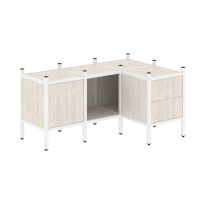 Loft Угловой внутренний стеллаж наборный VR.L-26 Тиквуд тёмный/Белый металл 1278×862×636 Loft Угловой внутренний стеллаж наборный VR.L-26 Тиквуд тёмный/Белый металл 1278×862×636