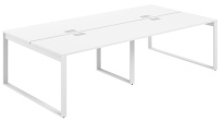 Стол-бенч с лючком Allegro / 2400×1638×750 / Профиль О-образный: 70×20 Белый / Столешница: Белый / AG.147.WH.L.72.WH Стол-бенч с лючком Allegro / 2400×1638×750 / Профиль О-образный: 70×20 Белый / Столешница: Белый / AG.147.WH.L.72.WH