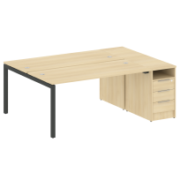 Metal System Quattro Р. ст. с тумбой на П-образном м/к 50БП.РС-СТП-2.4 Акация/Антрацит металл 2012*1475*750 Metal System Quattro Р. ст. с тумбой на П-образном м/к 50БП.РС-СТП-2.4 Акация/Антрацит металл 2012*1475*750