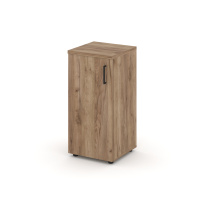 Шкаф для документов низкий узкий левый с глухой дверью Style Project SN.STU.E-301(L) / Акация Лорка – Белый – Черные ручки / 400×400×833 Шкаф для документов низкий узкий левый с глухой дверью Style Project SN.STU.E-301(L) / Акация Лорка – Белый – Черные ручки / 400×400×833