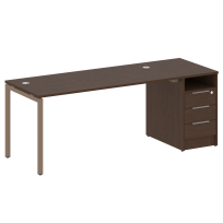 Metal System Quattro Р. ст. с тумбой на П-образном м/к 40БП.РС-СТП-1.4 Акация/Антрацит металл 2012*720*750 Metal System Quattro Р. ст. с тумбой на П-образном м/к 40БП.РС-СТП-1.4 Акация/Антрацит металл 2012*720*750