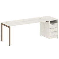 Metal System Quattro Р. ст. с тумбой на П-образном м/к 50БП.РС-СТП-1.5 Акация/Антрацит металл 2212*720*750 Metal System Quattro Р. ст. с тумбой на П-образном м/к 50БП.РС-СТП-1.5 Акация/Антрацит металл 2212*720*750