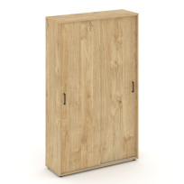 Шкаф-купе с полками Style Project SN.SHK-001 / Акация Лорка – Белый – Черные ручки / 1200×400×1982 Шкаф-купе с полками Style Project SN.SHK-001 / Акация Лорка – Белый – Черные ручки / 1200×400×1982