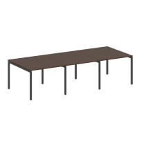 Metal System Quattro Перег. стол (3 столешницы) на П-оразном м/к 40БП.ПРГ-3.1 Акация/Антрацит металл 3000*1235*750 Metal System Quattro Перег. стол (3 столешницы) на П-оразном м/к 40БП.ПРГ-3.1 Акация/Антрацит металл 3000*1235*750