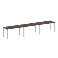 Metal System Quattro Р. ст. на 3 раб. места на П-образном м/к 50БП.СМ-3.3 Акация/Антрацит металл 4200*720*750 Metal System Quattro Р. ст. на 3 раб. места на П-образном м/к 50БП.СМ-3.3 Акация/Антрацит металл 4200*720*750