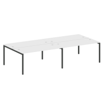 Metal System Quattro Р. ст. на 4 раб. места на П-образном м/к 40БП.СМ-4.4 Акация/Антрацит металл 3200*1475*750 Metal System Quattro Р. ст. на 4 раб. места на П-образном м/к 40БП.СМ-4.4 Акация/Антрацит металл 3200*1475*750