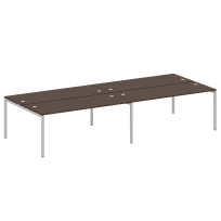 Metal System Quattro Р. ст. на 4 раб. места на П-образном м/к 40БП.СМ-4.5 Акация/Антрацит металл 3600*1475*750 Metal System Quattro Р. ст. на 4 раб. места на П-образном м/к 40БП.СМ-4.5 Акация/Антрацит металл 3600*1475*750