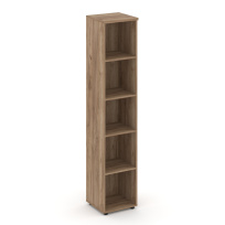 Стеллаж высокий узкий Style Project / SN.STU.E-100 Белый – Тиквуд Светлый / 400×400×1982 Стеллаж высокий узкий Style Project / SN.STU.E-100 Белый – Тиквуд Светлый / 400×400×1982