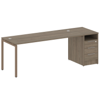 Metal System Quattro Р. ст. с тумбой на П-образном м/к 40БП.РС-СТП-1.5 Акация/Антрацит металл 2212*720*750 Metal System Quattro Р. ст. с тумбой на П-образном м/к 40БП.РС-СТП-1.5 Акация/Антрацит металл 2212*720*750