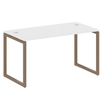 Metal System Quattro Стол офисный на О-образном м/к 40БО.СП-3 Вяз/Мокко металл 1400×720×750