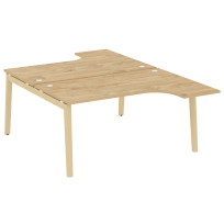 Onix Wood Рабочая станция OW.D.SA-4 Белый бриллиант/Дуб светлый/Белый металл 1580*2395*750 (1635/460)