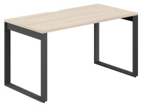 Стол офисный с вырезом Allegro / 1400×700×750 / Профиль О-образный: 70×20 Антрацит / Столешница: Белый / AG.105.WH.V.72.AN Стол офисный с вырезом Allegro / 1400×700×750 / Профиль О-образный: 70×20 Антрацит / Столешница: Белый / AG.105.WH.V.72.AN