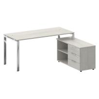 Metal System Direct Стол руководителя с тумбой правый БГ.СРТ-4.7 (R) Акация/Нерж. сталь 1700*1520*750 Metal System Direct Стол руководителя с тумбой правый БГ.СРТ-4.7 (R) Акация/Нерж. сталь 1700*1520*750