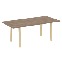 Onix Wood Direct Стол переговорный OW.PRG-19 Белый бриллиант/Дуб светлый/Белый металл 1980*980*750 Onix Wood Direct Стол переговорный OW.PRG-19 Белый бриллиант/Дуб светлый/Белый металл 1980*980*750