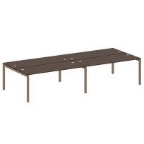 Metal System Quattro Р. ст. на 4 раб. места на П-образном м/к 50БП.СМ-4.5 Акация/Антрацит металл 3600*1475*750 Metal System Quattro Р. ст. на 4 раб. места на П-образном м/к 50БП.СМ-4.5 Акация/Антрацит металл 3600*1475*750