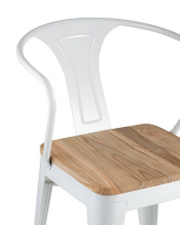 Стул TOLIX ARM WOOD с подлокотниками черный Стул TOLIX ARM WOOD с подлокотниками черный