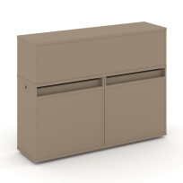 Estetica Набор №1. Тумба двойная+низкая надставка ES.NB.2N-1 Латте 1500×410×1135 Estetica Набор №1. Тумба двойная+низкая надставка ES.NB.2N-1 Латте 1500×410×1135