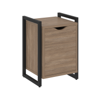Loft Тумба на регулируемых опорах с распашным фасадом VR.L-T2.O Тиквуд тёмный/Чёрный металл 500×460×719 Loft Тумба на регулируемых опорах с распашным фасадом VR.L-T2.O Тиквуд тёмный/Чёрный металл 500×460×719