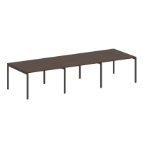 Metal System Quattro Перег. стол (3 столешницы) на П-оразном м/к 40БП.ПРГ-3.2 Акация/Антрацит металл 3600*1235*750 Metal System Quattro Перег. стол (3 столешницы) на П-оразном м/к 40БП.ПРГ-3.2 Акация/Антрацит металл 3600*1235*750