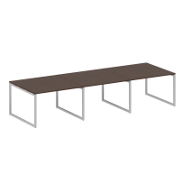Metal System Quattro Перег. стол (3 столешницы) на О-оразном м/к 40БО.ПРГ-3.2 Акация/Антрацит металл 3600*1235*750 Metal System Quattro Перег. стол (3 столешницы) на О-оразном м/к 40БО.ПРГ-3.2 Акация/Антрацит металл 3600*1235*750
