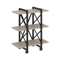 Loft Стеллаж на колесных опорах-3 полки VR.L-MST.K-3.4V Тиквуд тёмный/Чёрный металл 800×400×968 Loft Стеллаж на колесных опорах-3 полки VR.L-MST.K-3.4V Тиквуд тёмный/Чёрный металл 800×400×968